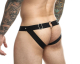 Acheter MOB Eroticwear Dngeon Peekaboo Jock vert avec vue et détails en métal Similicuir avec curseur en métal