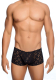 MOB Eroticwear Rose Lace Boy Short noir Hotpants en dentelle de rose matière élastique de MOB EROTICWEAR acheter