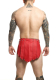 MOB jupe pour homme Dngeon Roman Skirt rouge ouvert sur le côté similicuir avec design triangulaire et rivets pointus acheter