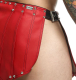 MOB jupe homme Dngeon Roman Skirt rouge en similicuir avec motif triangulaire et rivets romains acheter