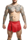 MOB jupe homme Dngeon Roman Skirt rouge similicuir triangle & rivets romains de MOB acheter