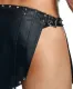 MOB Herrenrock Dngeon Roman Skirt schwarz aus Kunstleder m. Dreieck-Design & Spitznieten im Römer-Stil kaufen