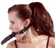Mouth Gag w. Silicone Dildo PU-Leather