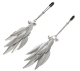 Nipple Tweezer Clamps w. Metal Feathers silver decorative w. two small Bells adjustable by Slider from RIMBA buy