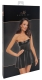 Noir Minikleid ausgestellt m. Reissverschluss Wetlook mit & ohne Träger tragbar schwingendes Rockteil F308 von NOIR kaufen
