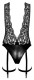 Noir Strapsbody m. Reissverschluss Spitze & Wetlook mit Schenkelriemen Perlenkette Halsband F297 Libido von NOIR kaufen
