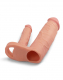 Penis Extender 5cm m. Analdildo TPE hautfarben