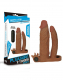 Penis Extender 5cm m. Analdildo & Vibration TPE braun
