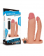 Penis Extender 7.5cm m. Analdildo & Vibration TPE hautfarben