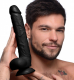 Penisdildo m. Hoden & Saugnapf Long Logan 10-Inch schwarz