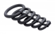 Penis Rings Gates-of-Hell 5 Silicone-Rings & PU-Leather black