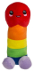 Plüsch Penis Regenbogen 30cm Knuddel-Penis zum Kuscheln 30cm grosser Penis mit Augen & Mund kaufen