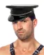 Polizeimütze m. Zierkette Kunstleder