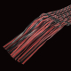 Premium Flogger Peitsche RISE Cat-o-Nine thick weinrot-schwarz geflochten von RISE Japan günstig kaufen