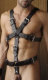 Leather Belt-Harness w. Cockring Full Body Harness