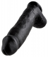 Riesendildo m. Saugfuss King Cock 12 Inch Balls schwarz