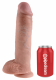 Giant Dildo w. Suction Base King Cock 11 Inch Balls skin