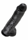 Riesendildo m. Hoden King Cock 11 Inch Balls schwarz