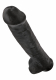 Riesendildo m. Hoden King Cock 15 Inch Balls schwarz