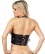 Rimba Bustier m. Ketten Sattelleder mit Schnallenriemen im Nacken & Rücken einstellbar Zierketten an Brüsten kaufen