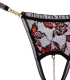 Riostring ouvert Spitze m. Strass & Perlen-Schrittkette