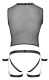 Shirt Schenkel-Harness & Jock Netz & Mattlook mit Handfesseln transparent-schwarz von SVENJOYMENT günstig kaufen