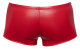 Shorts m. Push-Up Naht Mattglanz rot super-sitzende Hotpants für Männer roter Mattglanz-Look mit Hebennaht günstig