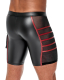 Shorts w. Mesh Inserts Mattlook black-red