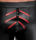 Shorts w. Mesh Inserts Mattlook black-red