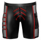 Shorts w. Mesh Inserts Mattlook black-red