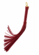 SM-Peitsche Flogger rot-gold Kunstleder 47cm