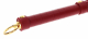 SM-Peitsche Flogger rot-gold Kunstleder 47cm
