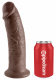 Strap-On Dildo m. Saugfuss King Cock 10 Inch braun