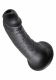 Strap-On Dildo m. Saugfuss King Cock 6 Inch schwarz