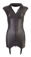 Straps-Minikleid m. Reissverschluss Mattglanz
