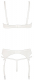 Straps-Set ouvert Feinnetz & Satin bestickt weiss