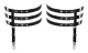 Straps-Strumpfbänder dreifach m. Strass einstellbare Stretch-Riemen abnehmbare Metallclip-Strumpfhaltern kaufen