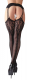 Straps-Strumpfhose Feinnetz m. Nahtmuster hinten