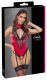 Strapsbody ouvert Satin & Spitze rot-schwarz aufregender Schnitt von COTTELLI LINGERIE günstig kaufen