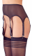 Suspender Belt w. Metal Clips Mesh & Stockings