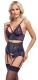 Porte-jarretelles & string ouvert look mat & dentelle lilas avec 6 jarretelles réglables & bretelles de COTTELLI LINGERIE acheter