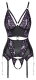acheter porte-jarretelles & string ouvert aspect mat & dentelle lilas avec décolleté ventre bretelles réglables de COTTELLI LINGERIE