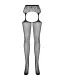 Straps-Strumpfhose Netz m. Blumendesign Obsessive S307 Strapsgurt mit Verzierungen schrittfrei kaufen