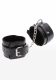 Taboom Ankle Cuffs w. Chain black PU-Leather