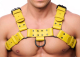 Acheter The-RED Bulldog Harness cuir jaune S-M 2mm dépaisseur 4cm de large sangles coupe droite métal noir