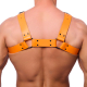 The-RED Bulldog Harness Leder orange L-XL 2mm starke 4cm breite Lederriemen gerade geschnitten kaufen