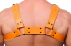 The-RED Bulldog Harness Leder orange L-XL 2mm starke 4cm breite Lederriemen schwarzs Metall kaufen