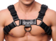 The-RED Bulldog Harness Leather black L-XL straight Cut @Front & Back black Metal Hardware 2mm strong Cowhide buy