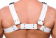 The-RED Bulldog Harness Leder weiss L-XL 4cm breite Lederriemen vorne & hinten gerade geschnitten kaufen