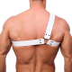 The-RED Schulter-Harness Leder weiss L-XL einseitiger 2mm starker Brustharness mit Schnalle von THE RED kaufen